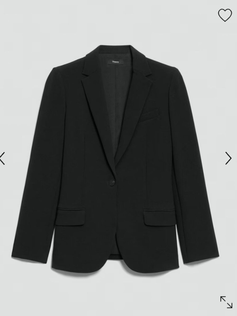 Theory Staple Blazer - Black - Size 4
